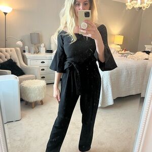 Black Off the Shoulder Jumpsuit